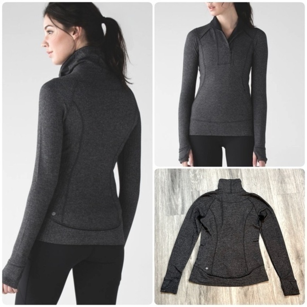 Lululemon Think Fast Pullover in Heathered Herringbone. Soft Rulu Fabric